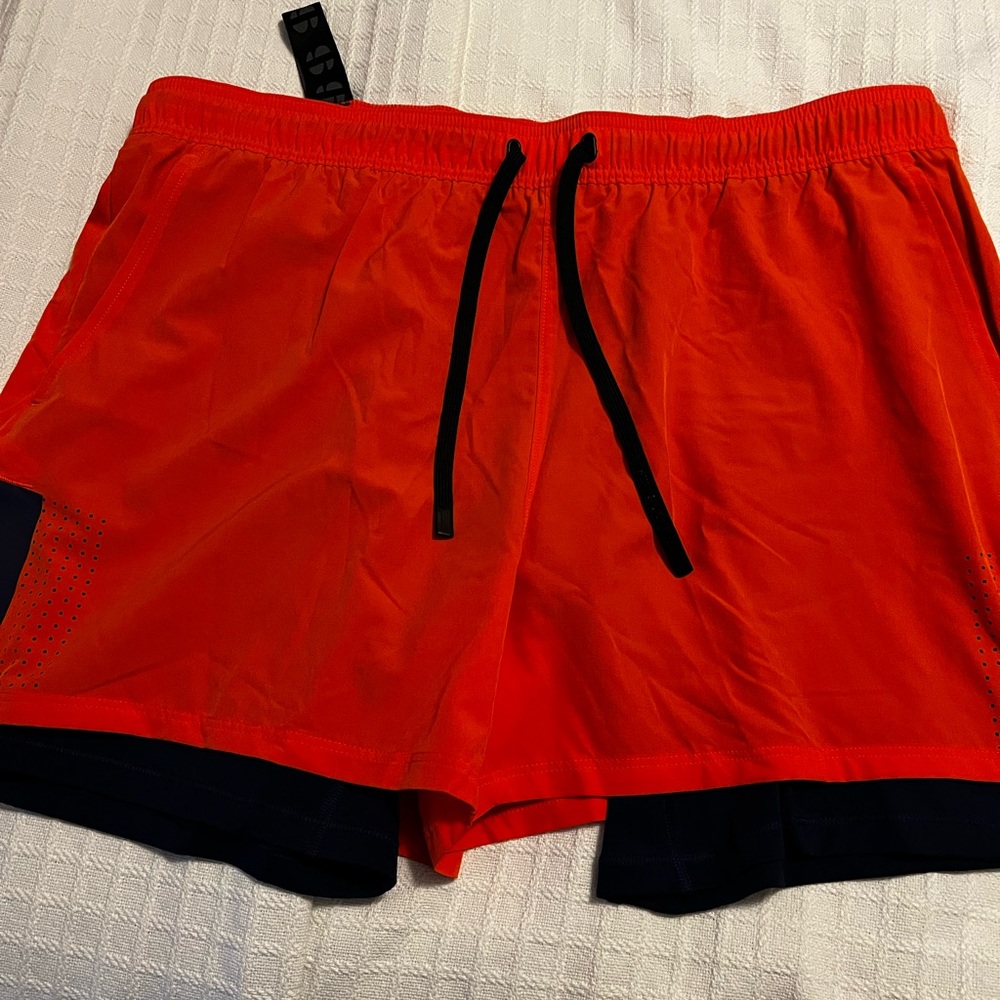Sports Illustrated Swim Bright Orange Athletic Shorts